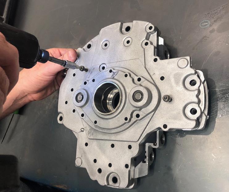 If used with a factory or dual disc converter a slip or slide apply will occur resulting in converter clutch failure. Step 28 shown 29. Next you will put the pump back together.