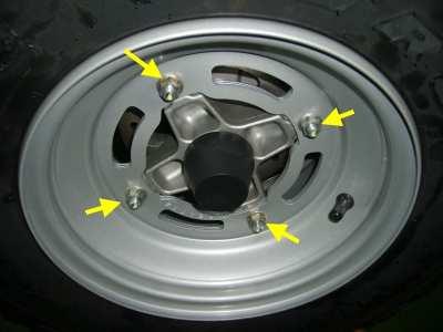 BRAKES FRONT BRAKE REPLACEMENT / BLEEDING PROCEDURE 4. Remove the cotter pin, nut and washer.