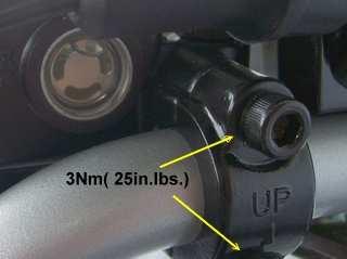 BRAKES MASTER CYLINDER INSTALLATION 1. Install master cylinder on handlebars. Torque mounting bolts to 3 Nm (25 in. lbs.). Torque the top bolt first. 3. Fill reservoir with DOT4 Brake Fluid.