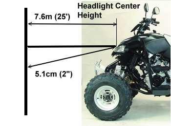 ELECTRICAL 1. Place the vehicle on a level surface with the headlight approximately 7.