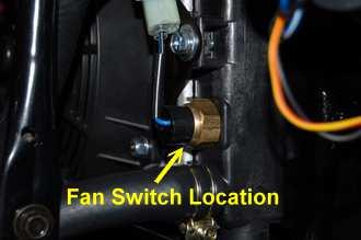 ENGINE FAN SWITCH 1. The fan switch is located at right of radiator. WATER PUMP Removal 1. Remove water pump tube. 2.