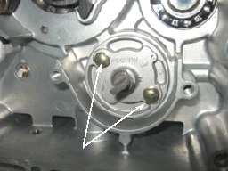 ENGINE OIL PUMP REMOVAL NOTE: Oil pump is not a serviceable assembly. 1. Remove the oil pump retaining screws. 2. Inspect the sprockets and chain for wear or damage.