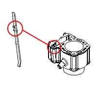Pull the cam chain through the cylinder chain room and secure with mechanic s wire.