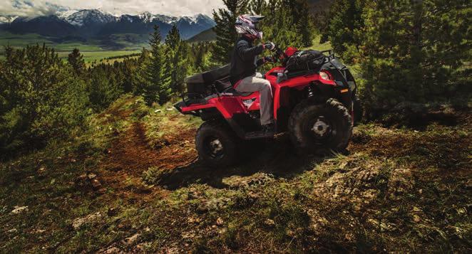 SPORTSMAN 570 vs HONDA FOURTRAX RANCHER 4x4 AUTOMATIC DCT HEAD-TO-HEAD HARDEST WORKING 36 % more total rack capacity allows you to own the work or job site. 270 lbs (122.5 kg.) vs 199 lbs. (90.2 kg.