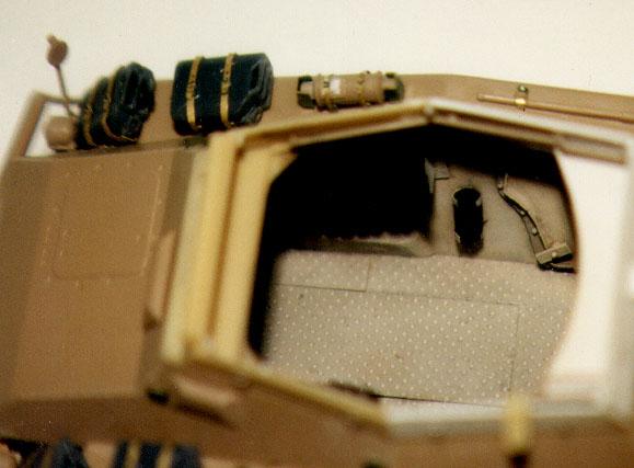 There is a scarce interior, and with the parts from the DES kit, the detail improved but the interior needed more.