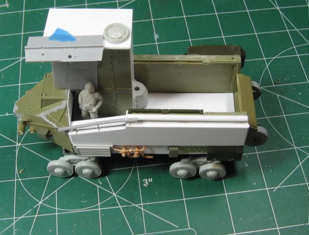 Then, hatches and trim from an AFV Stryker which I modified with a resin body, leaving all sorts of delicious bits to play with.