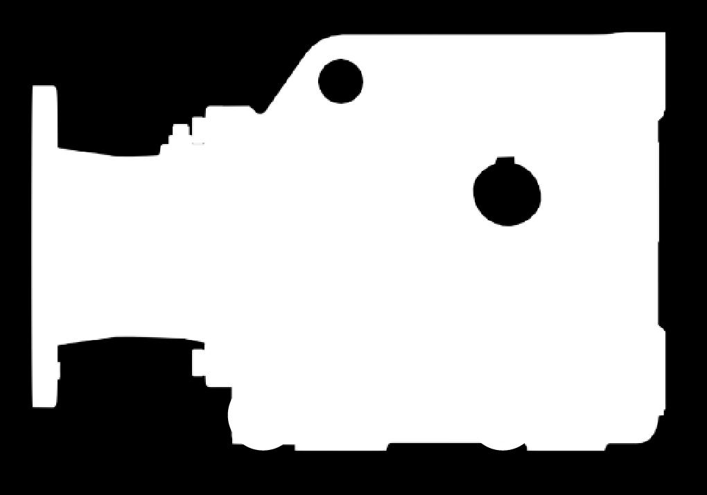 Each drain port plug is shown with a circle in the figure. Units are shipped from warehouse stock configured for an M1 mounting position (See Figure 6 - Foot Mounting Positions).