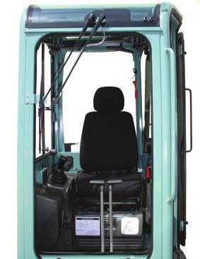 of the ZTS mini-excavators Comfort and safety Spacious and ergonomic pilot system Perfect position of joysticks, armrests and travel levers.