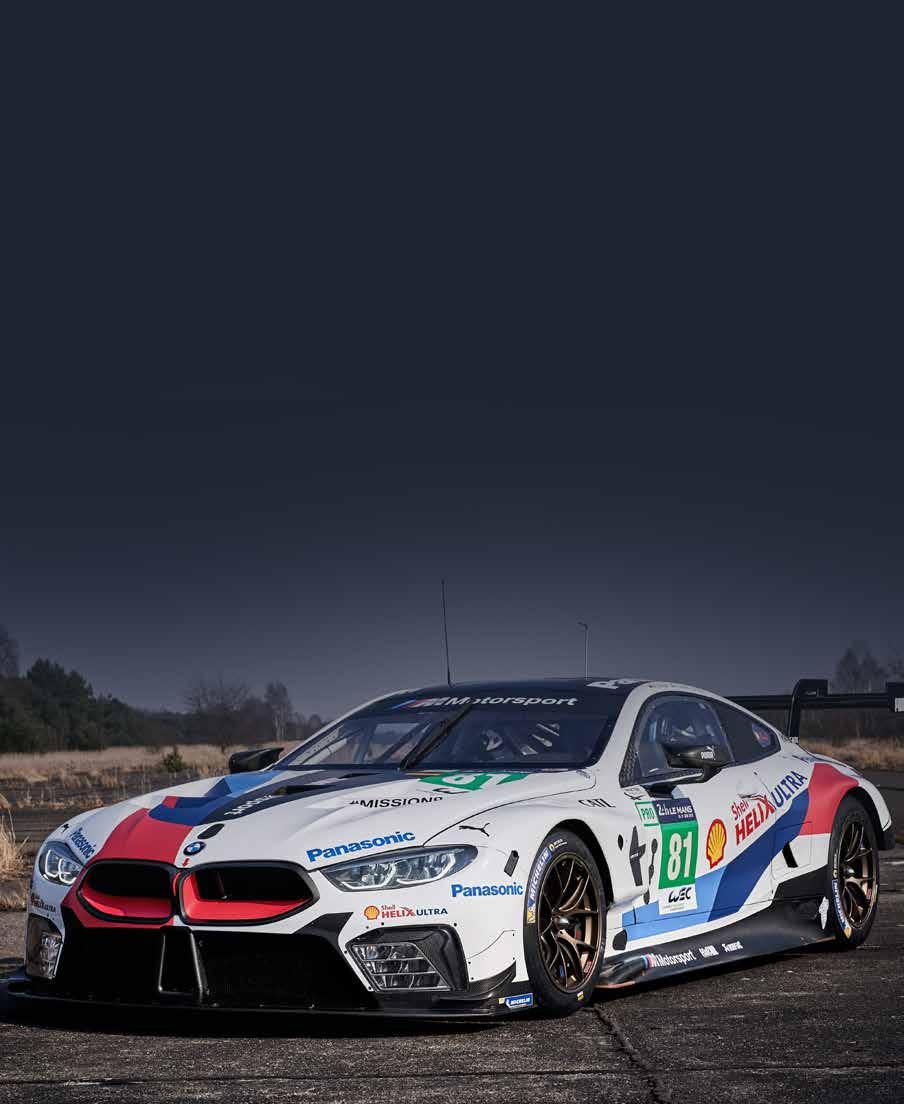 8 9 BMW ramps up its sports car program in 2018 with the new BMW M8 GTE race car, which will compete in both the IMSA WeatherTech scar Championship and the FIA World Endurance Championship.