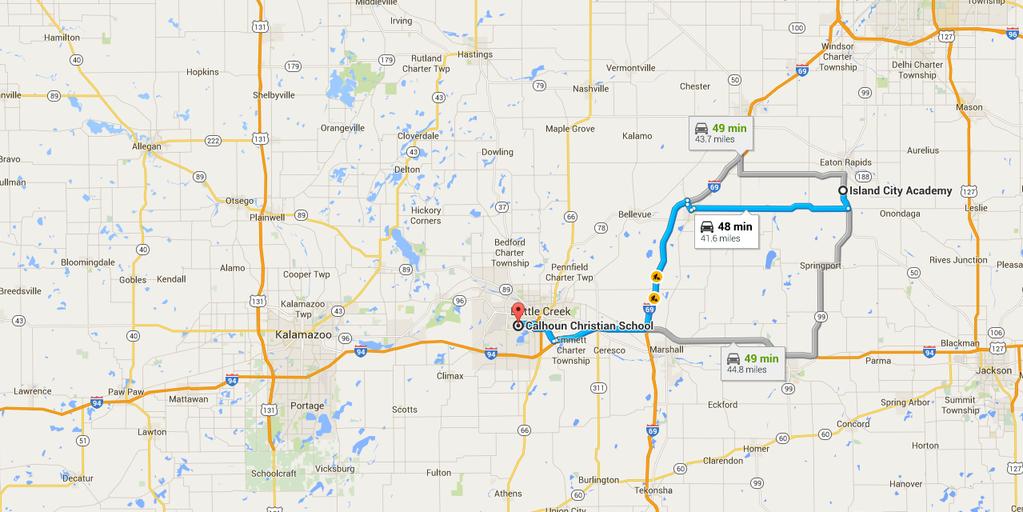 9/3/2015 to Calhoun Christian School - Google Maps to Calhoun Christian School Drive 41.