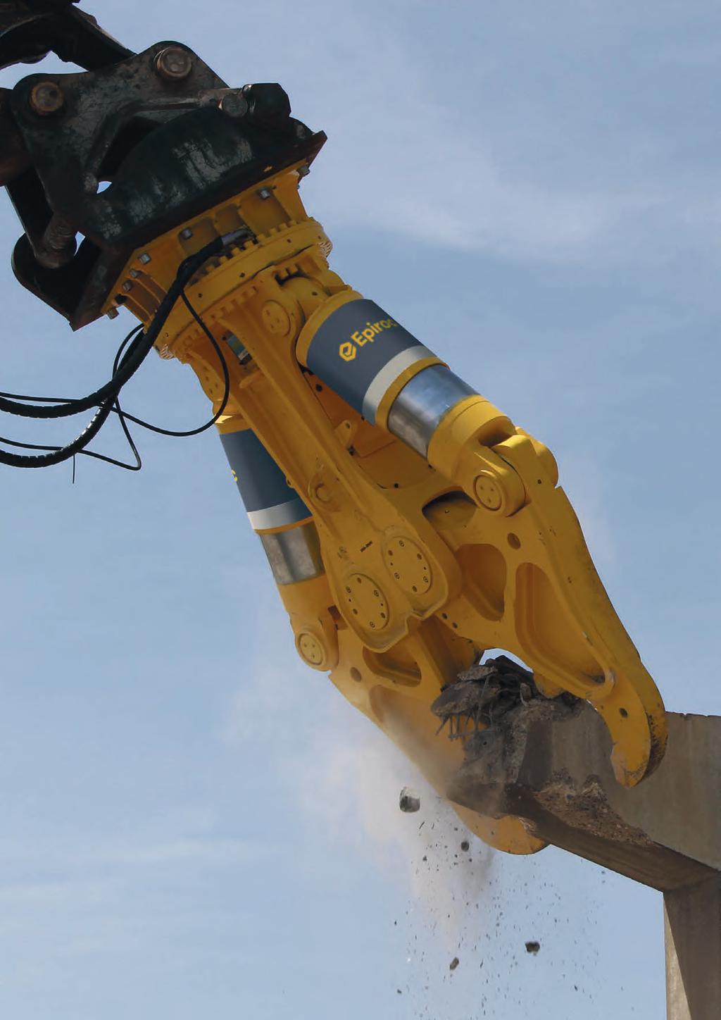 Excavator attachments Demolition, recycling and