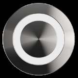 button made of stainless steel surface-mounted, blue illuminated ring 21-216BL Doorbell