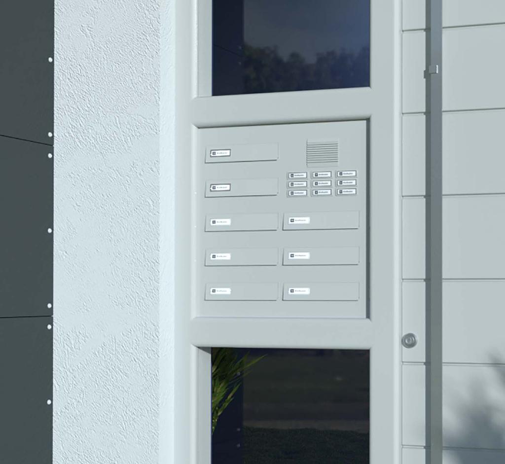 Through-wall mailbox for the door side Economy Class door side systems model