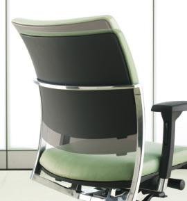 25" (896 1048mm) SEAT DEPTH Two-and-a-half-inch depth range corresponds with different leg lengths, ensuring proper contact with the chair back which helps reduce pressure behind the knees.