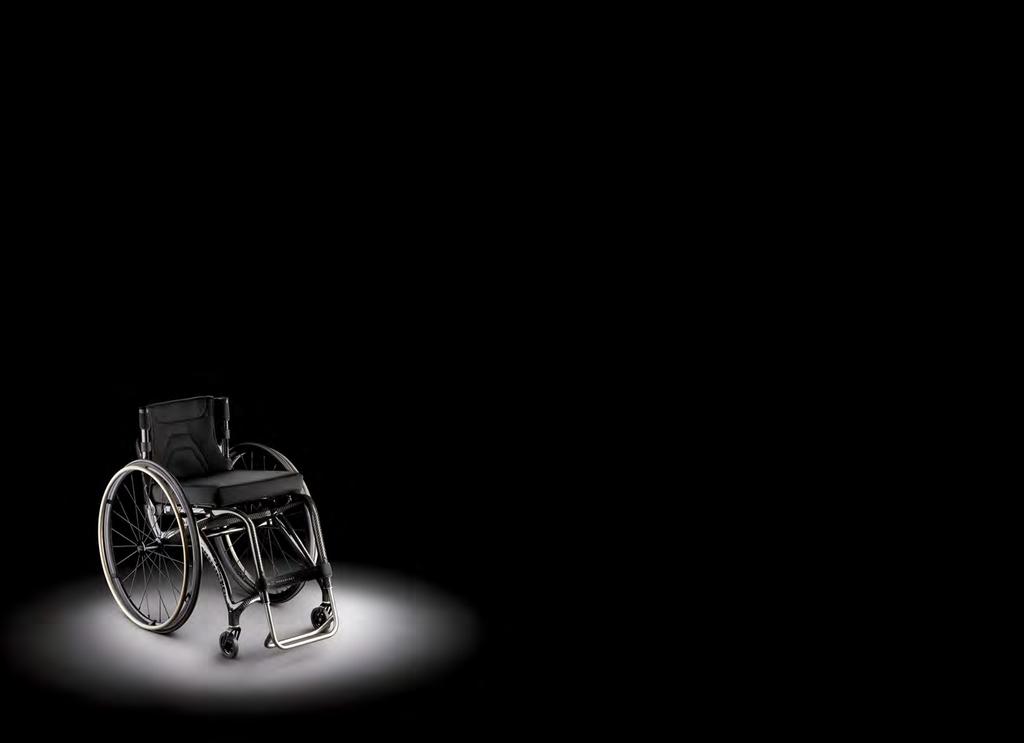 The Panthera X is the lightest wheelchair in the world. Both the chassis and the back are made of carbon fibre.