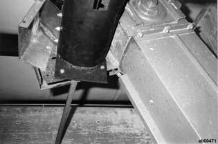Figure 16. Moisture Sensor Tube mounted to side of grain elevator head. 6.