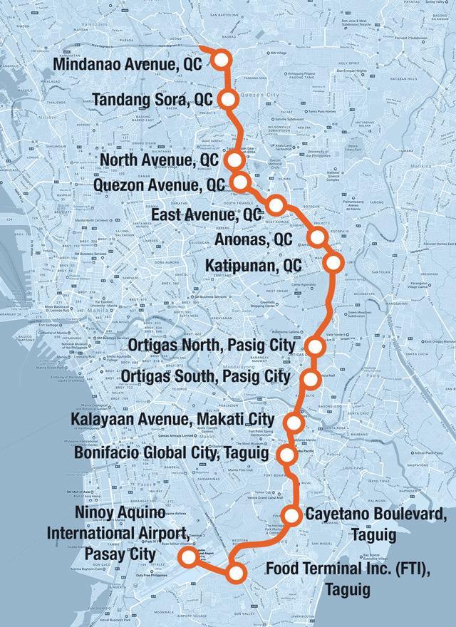 Metro Manila Subway Underground rail system, from Quezon City to NAIA Project type Heavy rail Length 25 km Cost PhP 357 billion Source of funds ODA-Japan Proponent Department of Transportation Start