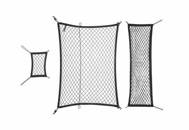 Netting system, grey 565 065 110B Material: Elastic netting and plastic Practical accessory Transport Tests The netting system from the ŠKODA Original Accessories range is both a practical and