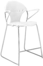 Chair Frame & Construction 9 Stool - " Armless / Arm Stool Dimensions Overall height: 37" Overall width w/ armcaps: 6 " Overall width w/o arms: " Overall depth: 8" Seat height: " Seat width: 8 " Seat