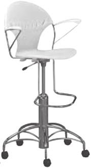 range: 0" Actual weight: 7 lbs. w/ arms Actual weight: 6 lbs. w/o arms Suggested for use w/ 3"- " table heights 3 3 Stacking (Trolley) Chair.