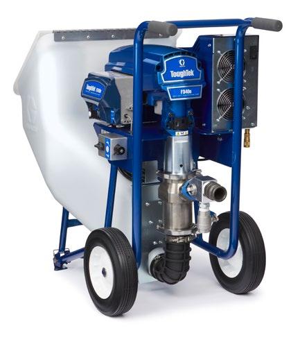output Standard Remote On/Off Switch Start or stop the pump at the applicator Next Generation Piston Pump Technology Spray up to 20 bags an hour All stainless steel design