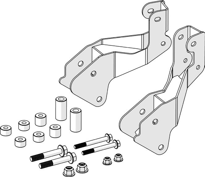 Note: If installing Front Drop Bracket Kit Refer to Instruction #999309 before