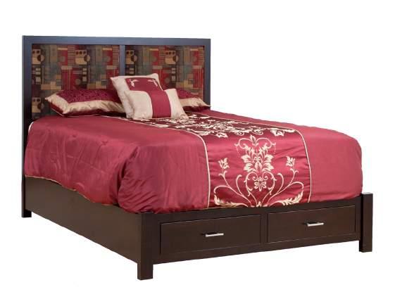 The Tuscany Bed is easily customizable with an array of options. Headboard panels can be finished in wood, leather or fabric to suit your taste.