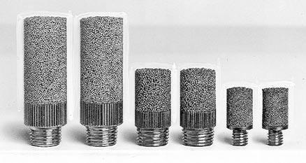 B Sintered Type Series N Ideal for the exhaust of a compact valve or pilot air. / N1-01 N1-01 N1-M3 N1-M5 R R (1) M3 M5 1/8 1/8 (db ()) (3) 16 21 13 18 Max.