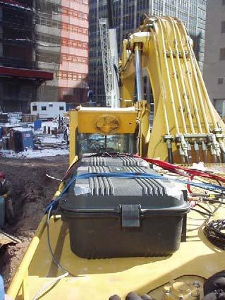 On-line diesel oxidation catalyst evaluation In-use emissions testing on construction equipment during regular operation at the World Trade Center no.