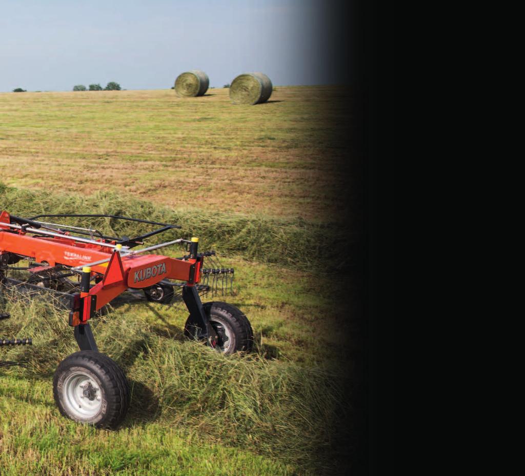 ability EXEmPLIfIED Maintenance-free ProLine rotor with individually detachable tine arms. Maintenance-friendly FarmLine rotor head within a fully enclosed, oil-filled housing.