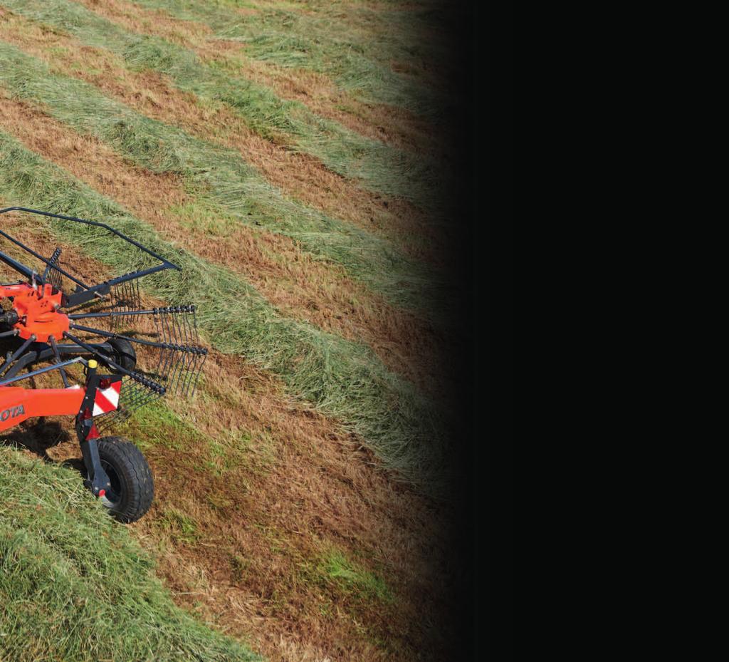 DELIvERY RaKE Compact Design high Performance The FarmLine double rotor, center swath rake is perfect for smaller professional operations and as