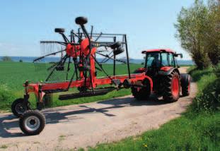 This is ideal for making tight turns on headlands and productive swathing, even in awkwardly shaped fields.