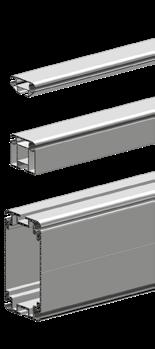 The keder rail K3000 can also be used as a wall keder rail over large spans. 7 12 7 Aluminium keder rail 2000 for side tarpaulins 2.50 3.8 100 4201.