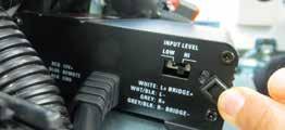 STEP 5 If the amp included with your kit has a Input Level switch, move the switch to Low Level.