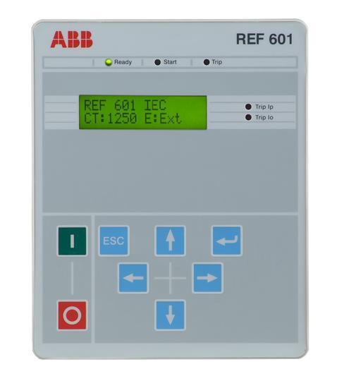 Relion 605 Series REF601 - simple distribution networks Basic protection relays Feeder protection REF601/REJ601 Motor protection REM601 2-row