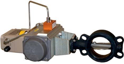consists of a EPDM-lined butterfl y valve with a pneumatic rotary actuator, manual gear or ratchet lever.