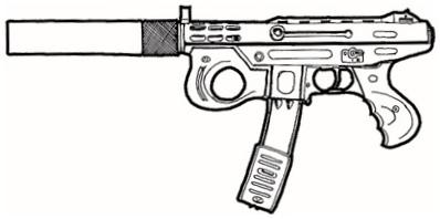 CONTEMPORARY SUBMACHINEGUNS Submachineguns are handguns capable of firing in automatic mode ligth ammo, generally designed for pistols. They appeared after WWI.