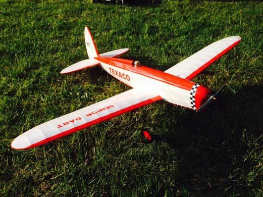 Allan Knox reports on his latest vintage model This one is for Vintage Rubber Texaco. A Senior Dart scaled up to 60 inches from the original 1937 24 inch little rubber model from Comet.