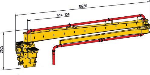 If the rotary distributor is moved using a construction crane, concrete areas