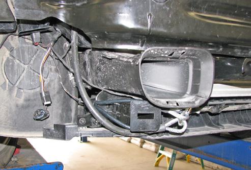 Additional options may interfere with suggested mounting; in this case, secure the cables to a solid piece of the frame as