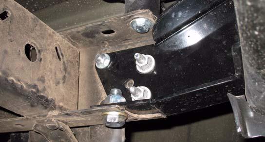 r. Install bumper onto frame rails with two kit bolts (M10-1.