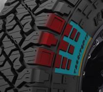 Tread Pattern Features Interlocking center tread blocks for aggressive Off-Road, and snow performance.