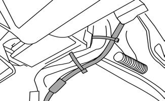 4-1 Connector / Foam Pad (b) Attach harness to vehicle harness under junction box with two wire ties. (Fig.