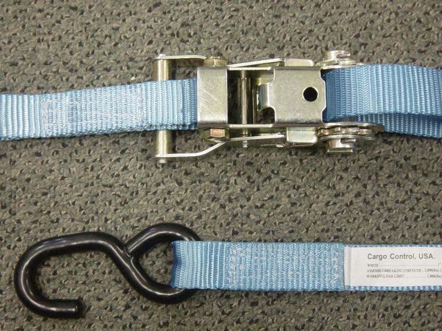 3000 LB breaking strength (1,000 LB WLL at safety factor of 3:1). Strap is 1 inch by 15 feet. Yes, we know that's a lot of strap.