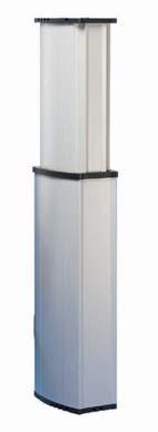 TELESMART TXG Description Telesmart telescopic pillars consist of two design aluminium profiles, one inside the other, which are extended and retracted by means of an integrated linear actuator.