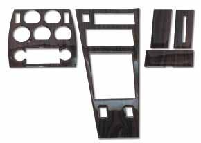 1984-1989 Dash & Trim 12-Piece Kits Includes speedometer/tachometer, center dash and console trim pieces, passenger side dash insert, front and rear speaker covers and a pair of door inserts.