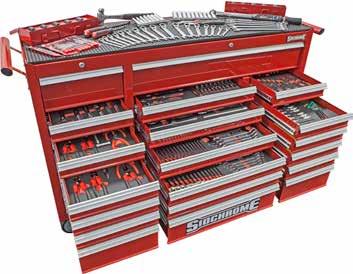 262 Piece Metric/AF Tool Kit with Top Chest and Roller Cabinet SCMT10159R SCMT10159G SCMT10159B SCMT10159O Contents: 1/4 Drive Sockets & Accessories 3/8 Drive Sockets & Accessories 1/2 Drive Sockets