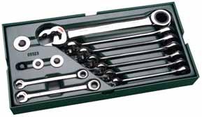DOUBE RATCHETING COMBINATION WRENCH SET (METRIC) PC.