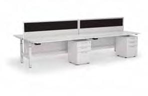 Height Adjustable Double Sided Desk 60mm x 60mm end frames with