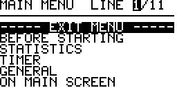 5 Configuration of the display unit 5.1 Main menu From any normal screen, use to enter the menu mode.